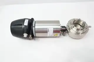 GEA 9880-3002-0100-0000+TM15P2DAK/69K/52 STAINLESS PNEUMATIC BUTTERFLY VALVE 3IN