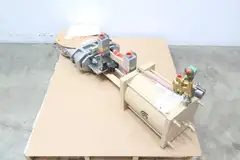 UNITED CONVEYOR UCC 40D PNEUMATIC ALUMINUM KNIFE GATE VALVE 40PSI 10IN 150