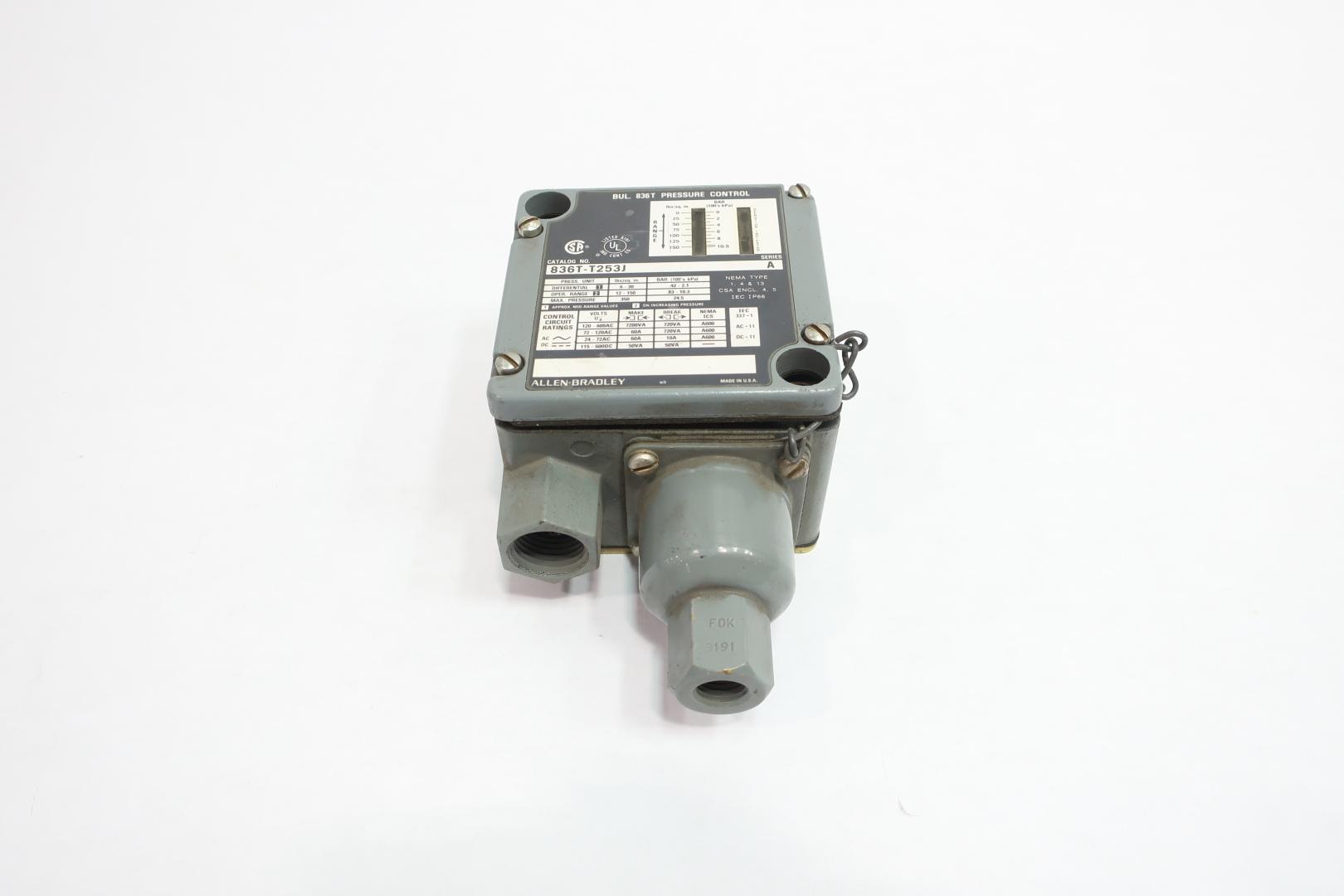 MERCOID DAW 23-2 R 13S PRESSURE SWITCH 1/4IN 300-2500PSI 120