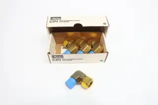 BOX OF 4 PARKER 12-8 CBZ-B CPI MALE PIPE ELBOW 3/4IN BRASS