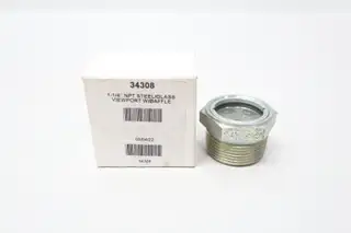TRICO 34308 VIEWPORT W/ BAFFLE 1-1/4IN NPT STEEL/GLASS