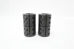 SET OF 2 CLIMAX ISCC-100-100-KW CLAMP COUPLING 1IN X 1IN ID SPLIT KW