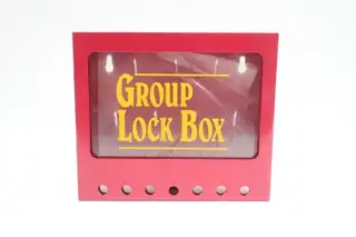 BRADY 3PDD7 105714 SMALL RED GROUP LOCKOUT BOX 7-LOCKS