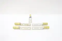BOX OF 5 THOMAS & BETTS 3LM57 2-HOLE COPPER LUG 1/2IN HOLE 1-3/4IN SPACE YELLOW