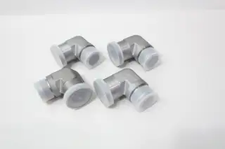 BOX OF 4 PARKER 24 XEQ1-S 37° FLARE 61/62 FLANGE ADAPTER ELBOW