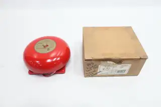 EDWARDS SIGNALING 438D-6N5 RED FIRE ALARM BELL 120V-AC