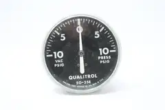 QUALITROL 50-35E VACUUM PRESSURE GAUGE W/ BLEEDER -10 TO 10PSI 1/4IN NPT 4IN