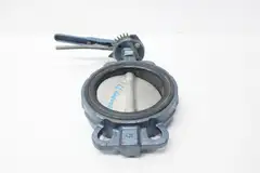 NAQIP N200WSSE MANUAL IRON STAINLESS WAFER BUTTERFLY VALVE 6IN