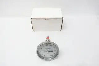 REOTEMP JJ0251C43 BIMETAL THERMOMETER 2-1/2IN 5IN 1/2IN NPT 0-100C