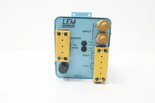 LEM DYNAMP MVI-2 VOLTAGE ISOLATOR F41052 120V-AC 0-20MA