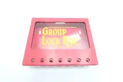 BRADY 105714 SMALL RED METAL GROUP WALL LOCK BOX