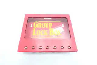 BRADY 105714 SMALL RED METAL GROUP WALL LOCK BOX