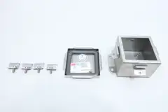 HOFFMAN A404NF88 NVENT CLAMP COVER JUNCTION BOX ENCLOSURE 3IN 4IN ALUMINUM 4IN