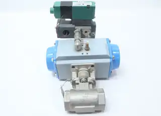 JAMESBURY T9972 PNEUMATIC STAINLESS BALL VALVE 1IN NPT