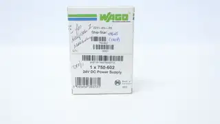 WAGO 750-602 24V DC POWER SUPPLY MODULE