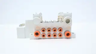 SMC VV5QC21-04N7FD0-S BASE MOUNTED SOLENOID VALVE MANIFOLD
