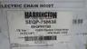 HARRINGTON SEQP001SD ELECTRIC CHAIN HOIST 1/8TON 1PH 110-120V-AC thumbnail 6