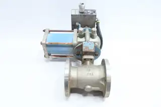 JAMESBURY 37150313600TTT1 PNEUMATIC STAINLESS FLANGED CONTROL VALVE 3IN