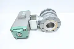 FLOWSERVE FK 75M PNEUMATIC IRON FLANGED BALL VALVE 3IN