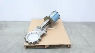 DEZURIK 9273527 KGC PNEUMATIC STAINLESS LUGGED KNIFE GATE VALVE 10IN 150