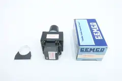 GEMCO B404L26223EPP1 ILLUMINATED WHITE PUSHBUTTON SELECTOR SWITCH 12V-DC