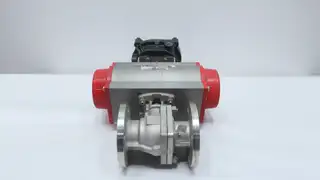 A-T CONTROLS FD9-F1 STAINLESS PNEUMATIC FLANGED CONTROL VALVE 2IN