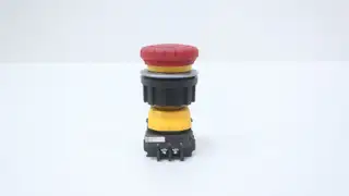 IDEC XN1E-TV402Q4MR ILLUMINATED RED MUSHROOM HEAD EMERGENCY STOP BUTTON 24V-DC