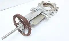 FLOW CONTROL COMPONENTS MSS-SP-81 STAINLESS FLANGED MANUAL KNIFE GATE VALVE 6IN