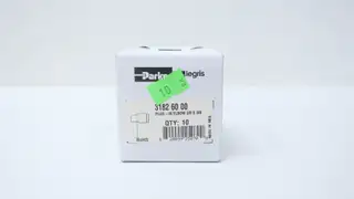 BOX OF 10 PARKER 3182 60 00 PLUG-IN ELBOW FITTINGS 3/8IN X 3/8IN