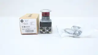 ALLEN BRADLEY 800T-FXP16RA1 ILLUMINATED RED PUSH-PULL BUTTON 120V-AC ILLUMINATED