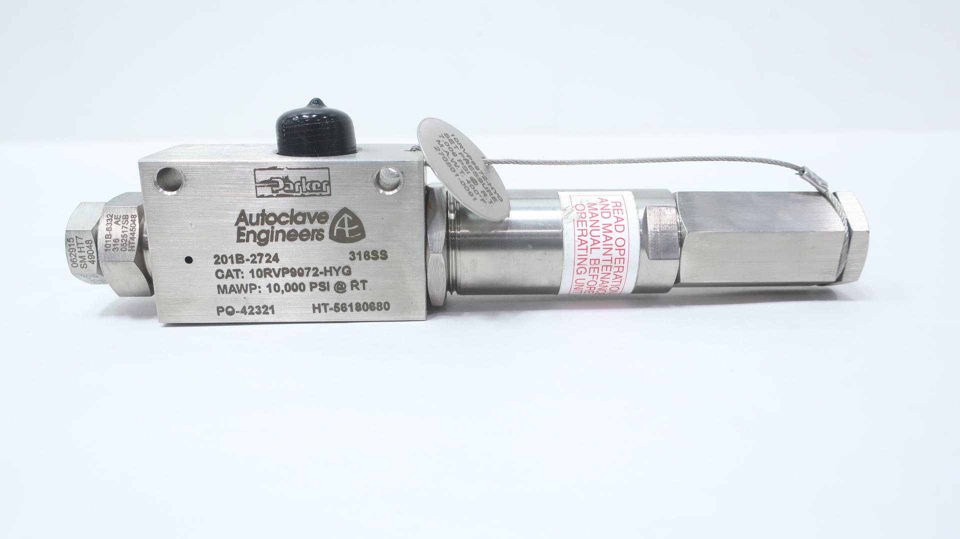 PARKER AUTOCLAVE ENGINEERS 201B-2724 10RVP9072-HYG RELIEF VALVE