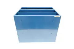 DURHAM 303-2S-04 4 LR SHELL W/ 2 SHELVES #04 BLUE 20IN X 15-3/4IN X 15IN