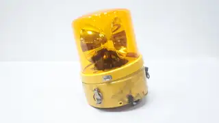 PATLITE SKC-210A-Y AMBER/YELLOW ROTATING WARNING LIGHT BEACON 100V-AC