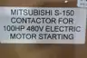 MITSUBISHI S-N150 AC CONTACTOR 100HP 150A AMP 200-240V-AC thumbnail 6