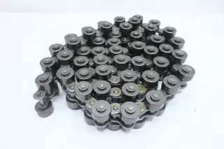 TSUBAKI RS100-1LSR-T STAGGERED OUTBOARD SINGLE ROLLER CHAIN 10FT 1-1/4IN