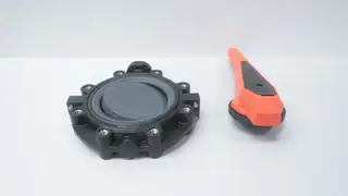 GEORG FISCHER 161 578 108 TYPE 578 8IN LUGGED MANUAL PVC BUTTERFLY VALVE