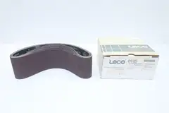 BOX OF 10 LECO 810-022 ALUMINUM OXIDE ABRASIVE CLOTH BELT 4IN X 36IN