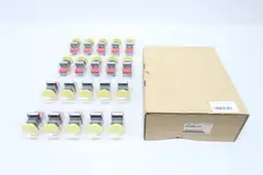 BOX OF 20 FUJI ELECTRIC AR22M0R-01Y YELLOW PUSHBUTTON