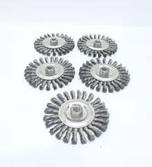 BOX OF 5 FELTON BRUSHES K606 6IN STANDARD KNOT WIRE WHEEL