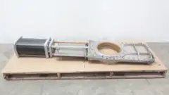 STAFSJO PNEUMATIC STAINLESS FLANGED KNIFE GATE VALVE 16IN