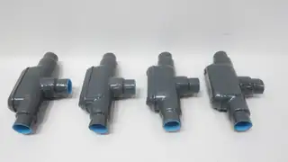 BOX OF 4 NEC PVC-FIT-TB1007 PVC COATED BODY 1IN T