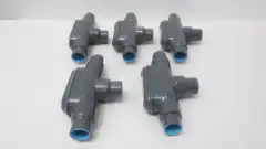 BOX OF 5 NEC PVC-FIT-TB1007 PVC COATED BODY 1IN T