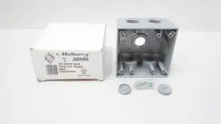 MULBERRY 30595 2-GANG WEATHERPROOF OUTLET BOX ENCLOSURE 4.5X4.5X2.625IN ALUMINUM