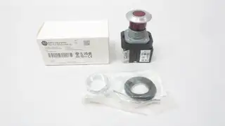 ALLEN BRADLEY 800T-FXNQH2RA7 30MM RED ILLUMINATED PUSH-PULL BUTTON 12-130V-AC/DC