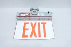 LARSON HAL-EMG-EXT-3W-WAL-RED HAZARDOUS LOCATION LED EMERGENCY EXIT SIGN