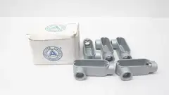 BOX OF 5 APPLETON 5XC60 ALUMINUM LR CONDUIT OUTLET BODy 1IN