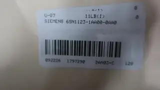 SIEMENS 6SN1123-1AA00-0AA0 SIMODRIVE 611 POWER SUPPLY MODULE 15A