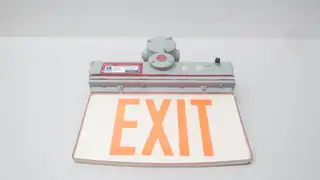 LARSON HAL-EXT-3W-WAL-RED EMERGENCY EXIT SIGN 3W 120-277V-AC