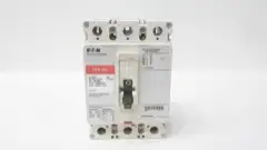 EATON HFD3060 MOLDED CASE CIRCUIT BREAKER 250V-DC 60A AMP 3P 600V-AC