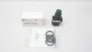 ALLEN BRADLEY 800H-PRB16G 30MM MOMENTARY GREEN ILLUMINATED PUSHBUTTON 120V-AC